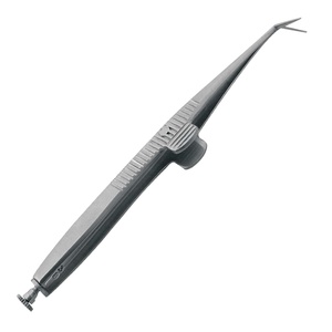 Tijeras microquirúrgicas premium con mango de resorte y cuchillas anguladas de 12 cm, tijeras microquirúrgicas Castroviejo para córnea de 11 cm, oftálmicas de ángulo recto - Product Image 1