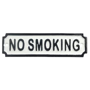 Placa de Hierro Fundido con Prohibido Fumar, Forma Rectangular, Estilo Vintage, Señal de Advertencia, para Montar en Pared o Puerta, Hecha a Mano - Product Image 3