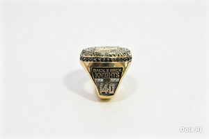 Bague de championnat en laiton plaqué or, bague cocktail pour homme avec pierres CZ micro-pavées, design lettre, cadeau - Product Image 3