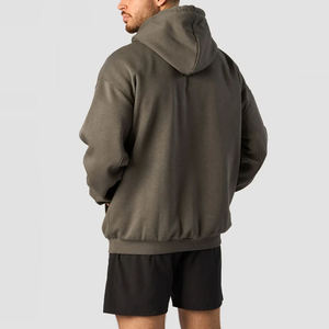 Sudadera con Capucha al por Mayor para Hombre 2025, Sudadera Informal de Color Sólido para Hombre, Sudadera con Capucha Transpirable para Hombre, Logotipo y Diseños Personalizados - Product Image 2