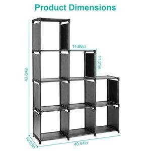 Organizzatore a 9 Cubi in Tessuto Non Tessuto, Armadio e Libreria per Soggiorno, Camera da Letto, Ufficio, Design Elegante a Scaffale Cubico - Product Image 6