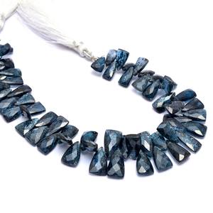 Cianita índigo AAA+ de 6x10mm-8x12mm, facetada, en forma de trillón, cianita natural de musgo azul, piedras semipreciosas para joyería. - Product Image 6