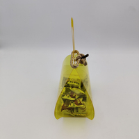 Boîte cadeau en plastique translucide jaune citron avec poignée, pour les faveurs de mariage, boîte anti-poussière, boîte cadeau sur le thème du printemps