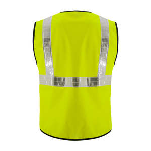Gilet de sécurité haute visibilité personnalisé en polyester robuste et respirant, grande taille, réfléchissant, pour l'été – Vente en gros - Product Image 4