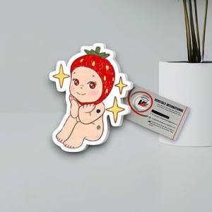 Tuiles à cils en acrylique personnalisées, magnétiques, motif fraise, Sonny Angel, cœur diamant, carré, fleur, multifonctionnelles, écologiques - Product Image 1