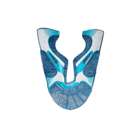 Tige de chaussure en polyester respirant à maille thermocollée sans couture, dégradé bleu-noir, semi-finie, pour baskets de sport d'entraînement, taille personnalisée