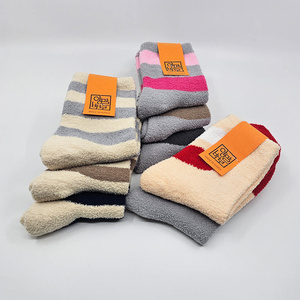 <b>Women's</b> Knitted Cotton <b>Crew</b> <b>Socks</b>-Soft Breathable Thin Summer Sport Ankle <b>Socks</b> with Stripe - Product Image 3