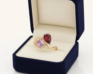 แหวนทับทิมและทัวร์มาลีนเงินแท้ 925 – แหวนประดับพลอยธรรมชาติสำหรับผู้หญิง |   ผู้จัดจำหน่ายเครื่องประดับคุณภาพสูงแบบขายส่ง - Product Image 5
