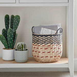 Nouvelle Arrivée Paniers Tressés en Jonc de Mer Naturel et Jacinthe d'Eau, Organisateur de Vêtements Multifonctionnel, Gain de Place, Rangement et Jardinières - Product Image 3