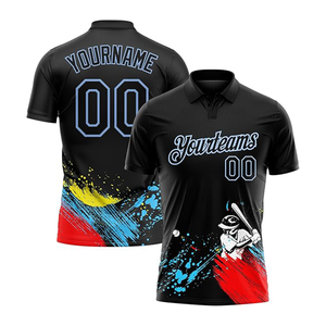 เสื้อโปโลพิมพ์ลายเต็มตัวสำหรับผู้ชาย ผ้าซับลิเมชั่น แขนสั้น ชุดกีฬา โลโก้แบบกำหนดเอง ชุดทีม ขายส่ง - Product Image 5