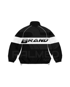 Ensemble de survêtement coupe-vent 2 pièces, veste à col montant et short, nouveau style, 100% nylon, imperméable, logo numérique - Product Image 3