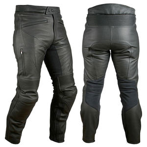 Pantalones de Motociclismo de Cuero de Alta Calidad, Resistentes al Viento, Nuevo Diseño con Elasticidad en 4 Direcciones, Preparados para Armadura CE y Forro Transpirable - Product Image 1
