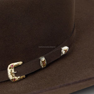 Sombrero de Vaquero Clásico Vintage |   Fieltro de lana hecho a mano estilo occidental |   Sombrero Resistente para Rodeo y Actividades al Aire Libre, Unisex - Product Image 6