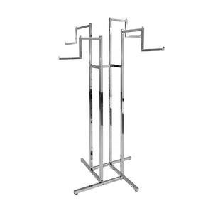 Trade Assurance Chromed Zinc 4-Way Adjustable Height <b>Clothing</b> Display <b>Racks</b> High Quality Easy Assembly Indoor/Outdoor Retail - Product Image 1