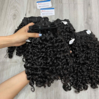 Extensions de cheveux humains vierges vietnamiens de qualité supérieure, bouclés Pixie, alignés sur la cuticule, double épaisseur, doux, cheveux bouclés naturels