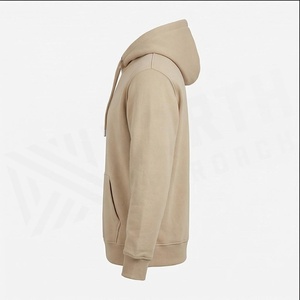 เสื้อฮู้ดผู้ชาย North Approach สีเบจ ผ้าฝ้ายเฟรนช์เทอร์รี่ มีกระเป๋าหน้า สวมใส่สบายๆ สำหรับฤดูใบไม้ร่วง - Product Image 3