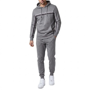 Premium Quality Hooded Color-Block Casual Eco-Friendly Breathable 100% Cotton Unisex 2 in 1 Design Tracksuit - Product Image 2