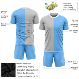 Top Quality Cheap Soccer Uniform 100% Polyester Custom Logo New Soccer Club Football Uniform For Adult in low price - Product Image 3