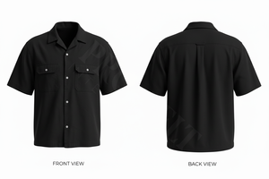 Camisa de Vestir de Manga Corta de Mezclilla Personalizada Pro Felt con Bolsillos Delanteros, Ropa Casual Elegante para Hombre, Camisa Ligera con Botones - Product Image 4