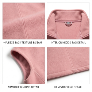 Chaleco de Forro Polar Personalizado para Hombre, Transpirable, con Bolsillo con Cremallera en el Pecho, Botones, Bloques de Color, Sin Mangas, Estilo Urbano, Precio Bajo - Product Image 5