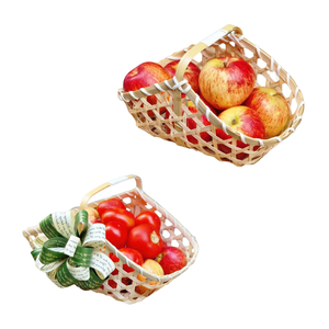 Panier-cadeau artisanal en paille de bambou, durable, élégant et naturel, solution d'emballage éco-responsable, qualité export - Product Image 1