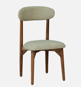 Modern Solid Wood <b>Dining</b> <b>Chair</b> Upholstered Velvet Seat and Curved Back Midcentury Design for Home <b>Dining</b> Use - Product Image 2