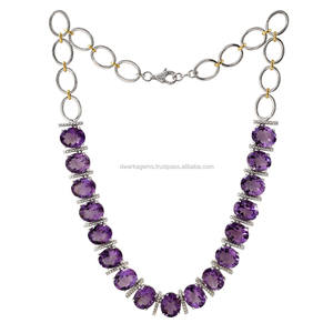 Bijoux de luxe haut de gamme en argent sterling 925 topaze bleue naturelle collier de pierres précieuses multiples bijoux cadeau en gros pour elle - Product Image 2