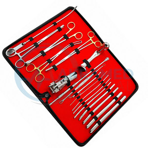 Kit de dilatation et curettage gynécologique de base de haute qualité, kit D&C, instruments en acier inoxydable certifiés CE - Product Image 2