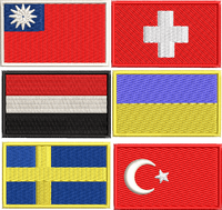 Patch brodé de drapeau national de qualité supérieure – Badge de drapeau national pour vestes, collection de patchs brodés de drapeaux du monde