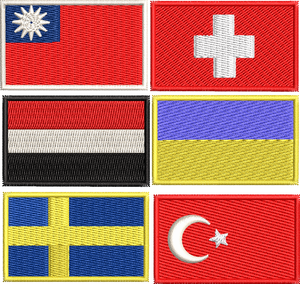 Patch brodé de drapeau national de qualité supérieure – Badge de drapeau national pour vestes, collection de patchs brodés de drapeaux du monde - Product Image 1