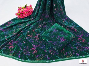 Premium Multicolor Foil Velvet Printed Fabric for Dresses Apparel Fashion Wear Home Decor Custom OEM - Product Image 3