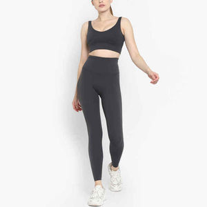 Conjunto de Yoga para Mujer, Colección 2026, Pantalones Largos hasta la Pantorrilla, Cintura Alta, Secado Rápido, Spandex/Poliéster, Alta Demanda, Venta al Por Mayor - Product Image 4