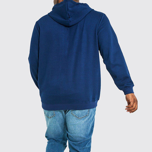 Abrigo de Invierno con Capucha y Media Cremallera para Hombre Clush Sports, Talla Grande, con Estampado Digital y Estampado por Descarga, Tela de Velour 100% Algodón - Product Image 4