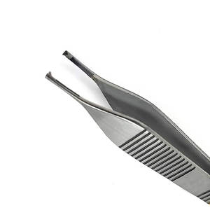 Pinzas de Cirugía Plástica Manuales T/C Adson de 4.75 Pulgadas, Rectas, con Puntas Finas de Carburo de Tungsteno, Certificación CE, Quirúrgicas y Veterinarias - Product Image 5