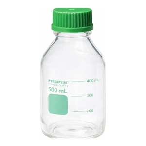 Botella de Almacenamiento de Vidrio Borosilicato PYREXPLUS de 2000 ml con Tapa de Rosca GL45 Recubierta de PVC - Product Image 1