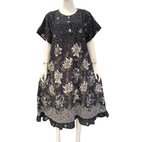 Camisón Informal para Mujer con Dobladillo con Volantes, Diseño Simple y Transpirable, Estampado Floral, Talla Grande, Cómodo para Uso Diario