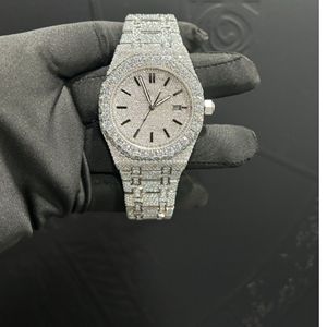 Reloj de Diamantes Cultivados en Laboratorio de Alta Calidad, Totalmente Nuevo, con Incrustaciones de Diamantes Incoloros para Hombre, Precio al por Mayor de la Mejor Calidad - Product Image 6