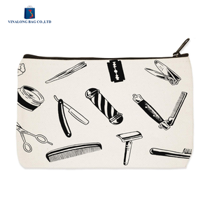 Direct Manufacturer Canvas Cosmetic Zipper <b>Pouch</b> Makeup Bag Portable Storage Organizer for Travel Use Unisex - Product Image 5