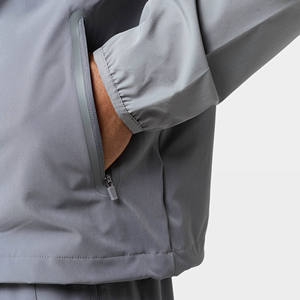 New Design Logo <b>Men's</b> Sports Windbreaker Sets Quick Dry <b>Lightweight</b> Windbreaker <b>Jacket</b> & Shorts <b>Summer</b> Jogging Suit - Product Image 6