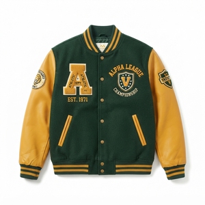 Veste universitaire personnalisée, veste bomber traditionnelle à boutons pression pour hommes et femmes - Product Image 6