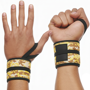 Muñequeras de Algodón para Levantamiento de Pesas, Soporte para Muñeca con Lazos para Pulgar, para Entrenamiento en Gimnasio y Powerlifting - Product Image 4