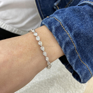 Pulsera de Diamantes Verificados por IGI, Oro de 14K, 18K, 10K, Joyería Sostenible, Piedras Redondas Brillantes, Oro Blanco, Amarillo y Rosa - Product Image 2