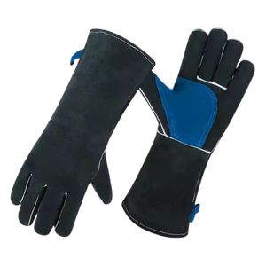 Gants de soudage en cuir de vachette renforcé, résistants, pour la sécurité industrielle, la protection des mains, la lutte contre les incendies et le barbecue - Product Image 4