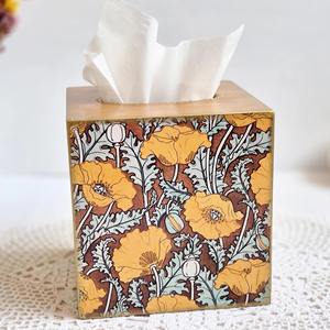 Caja de pañuelos de madera impresa con revestimiento de cedro, caja de pañuelos de madera impresa perfumada para almacenamiento de lujo en el hogar, caja de accesorios al por mayor - Product Image 1