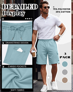 กางเกงขาสั้นออกกำลังกายผ้าฝ้ายแท้ 100% รุ่นใหม่ล่าสุด แบบสั่งทำพิเศษ เนื้อผ้าหนา ระบายอากาศได้ดี เป็นมิตรต่อสิ่งแวดล้อม สำหรับผู้ชาย - Product Image 5