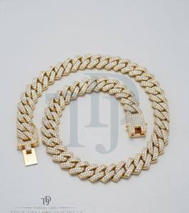 Chaîne cubaine Hip Hop haut de gamme en argent 925 avec options Moissanite ou diamant de laboratoire, et diamant de laboratoire en or 10K 14K – Bijoux haut de gamme - Product Image 6
