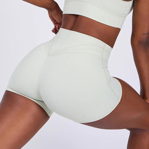 2026 New Ladies High Elastic Waist Breathable Quick Dry Compression Eco-Friendly Hot Casual Sport <b>Shorts</b> <b>Spandex</b>/Nylon Running - Product Image 4