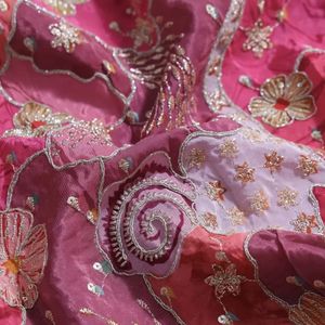 Premium position print with embroidery fabric is a modern textile designed for stylish fashion and <b>garment</b> collections This fabr - Product Image 2