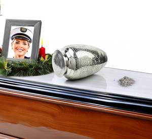 Urnes funéraires en aluminium pour cendres et restes mortels, urnes commémoratives faites à la main pour humains et animaux de compagnie, porte-cendres souvenir funéraire - Product Image 3