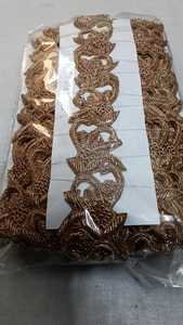 Kushang Textile African Mirror Hand Embroidery Floral Pattern SEQUENCE LACE Customized Color Net <b>Fabric</b> <b>Beads</b>/Jarkan Trim Soft - Product Image 3